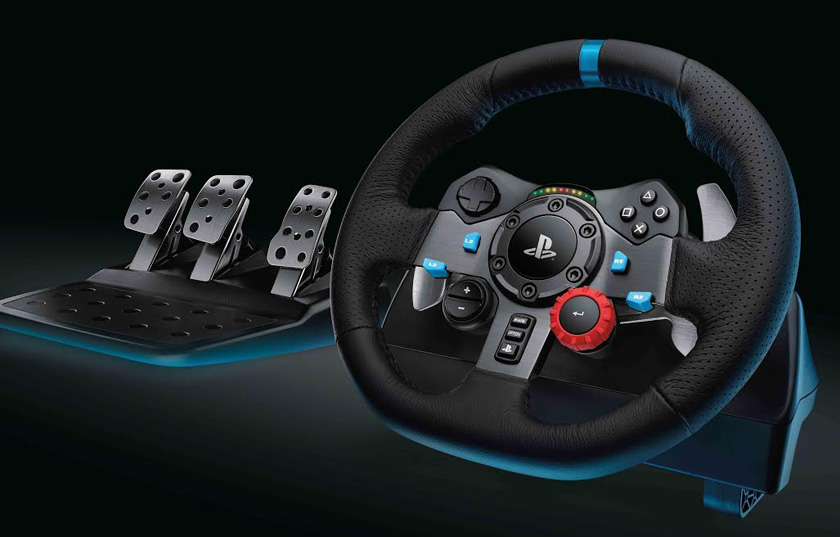 Logitech G29 and G920 Driving Force game controls for consoles and PCs with tactile feedback
