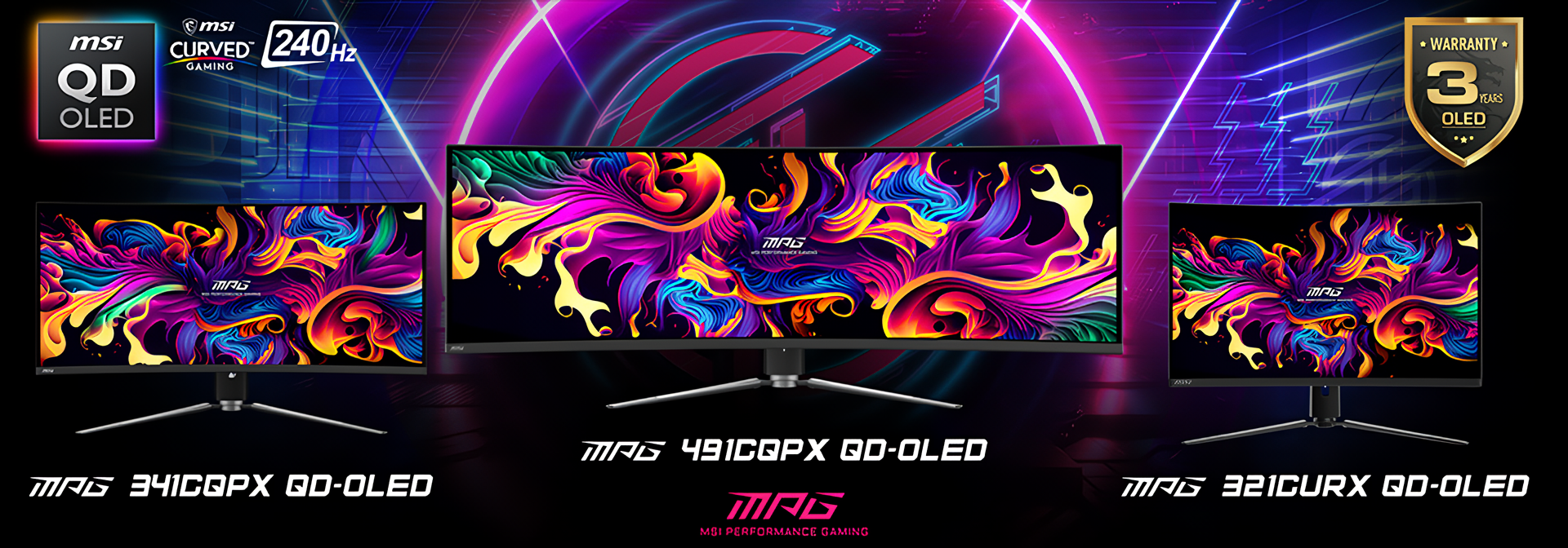 MSI представила геймерський 32-дюймовий QD-OLED монітор із вигнутим екраном і захистом від вигорання