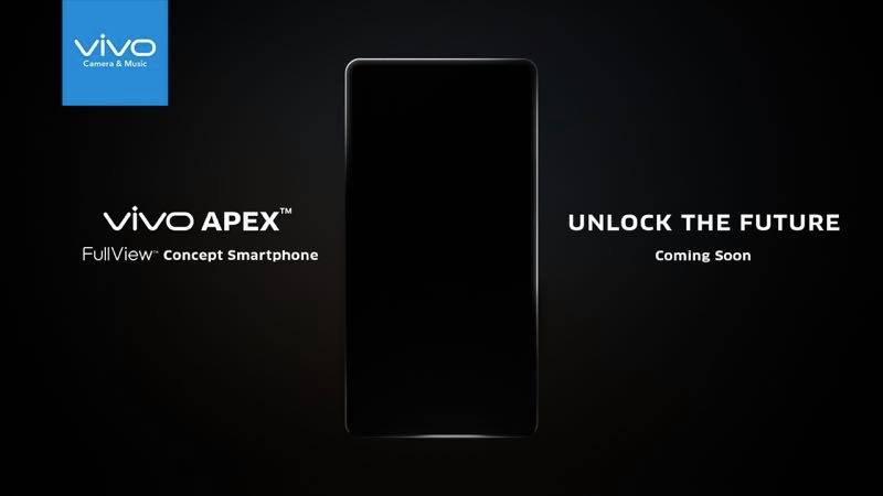 Vivo tizerit frameless APEX smartphone with a display fingerprint scanner