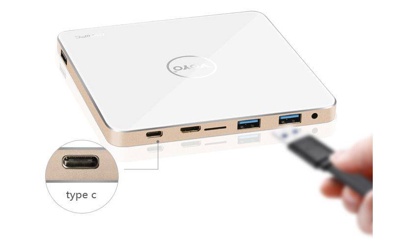 Мини-ПК  Voyo V3 на Intel Atom x7 с 4 ГБ ОЗУ
