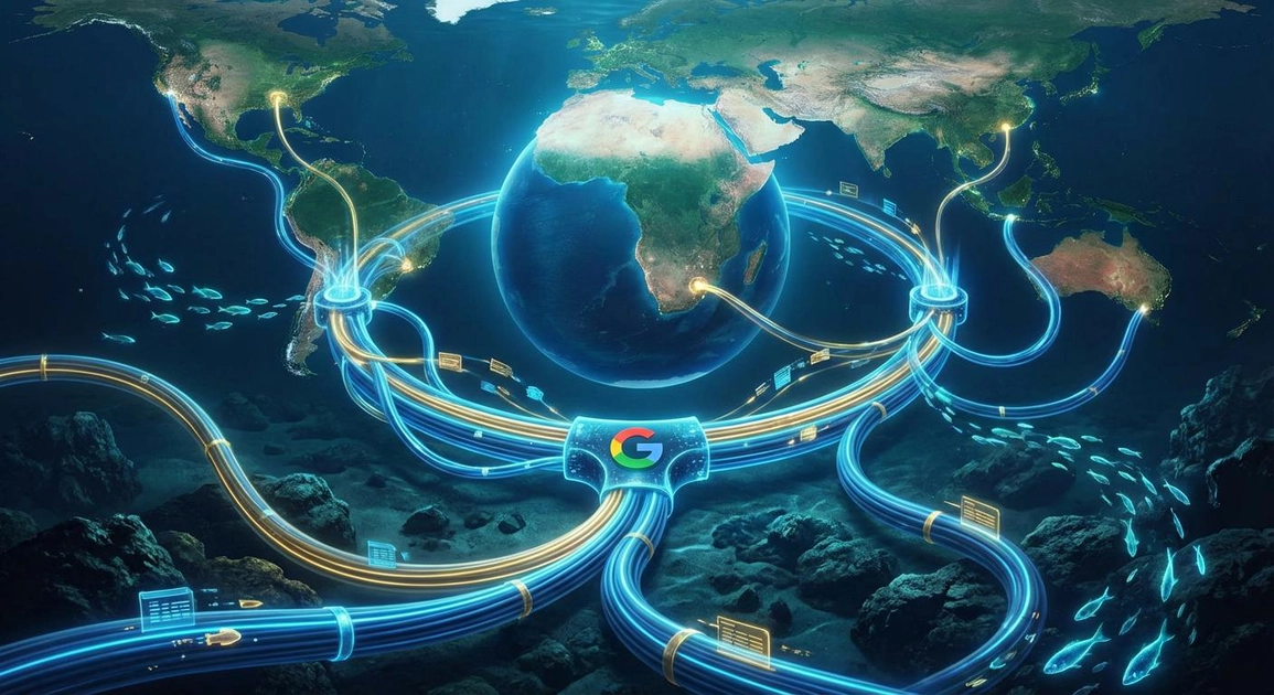 Схема нових підводних кабельних ліній Google