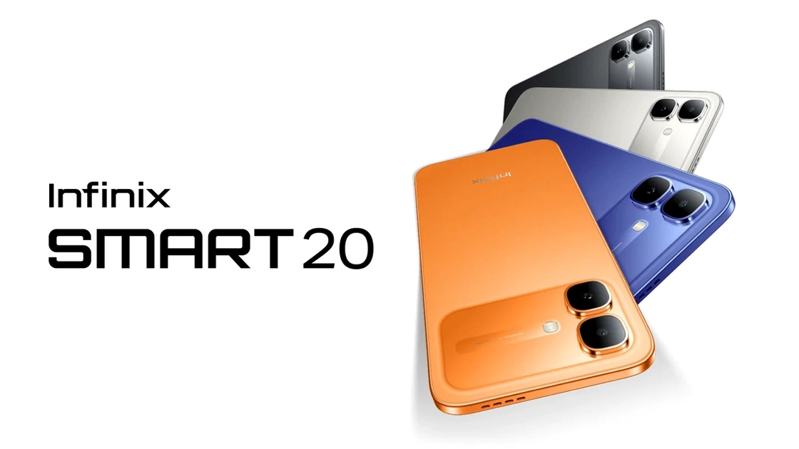 Смартфон Infinix Smart 20 з великим екраном
