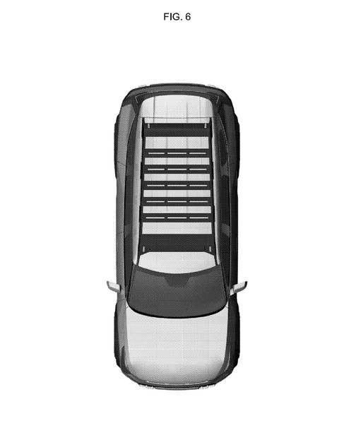 Патентное изображение крыши с багажником EV9 ADVNTR