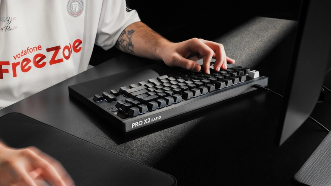 Logitech PRO X2 RAPID gaming keyboard with Hall-effect switches