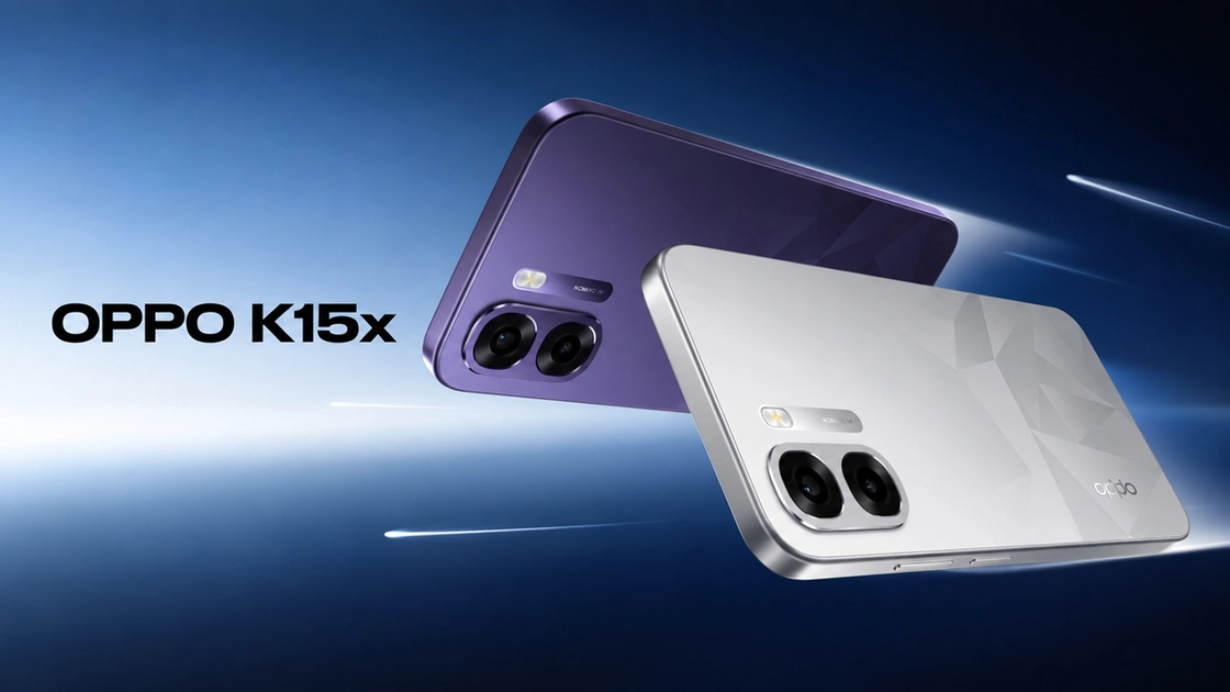 Смартфон Oppo K15x у фіолетовому кольорі