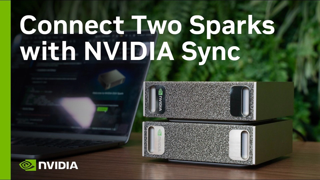 Два DGX Spark з'єднані за допомогою NVIDIA Sync, збірка в кластер