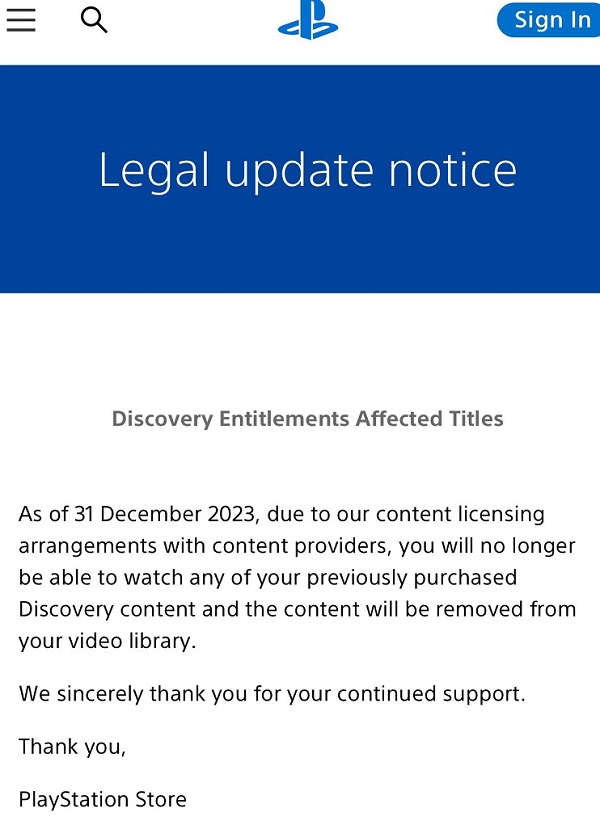 Критика подіяла: Sony не видалятиме медіапроєкти каналу Discovery з каталогу PlayStation-2