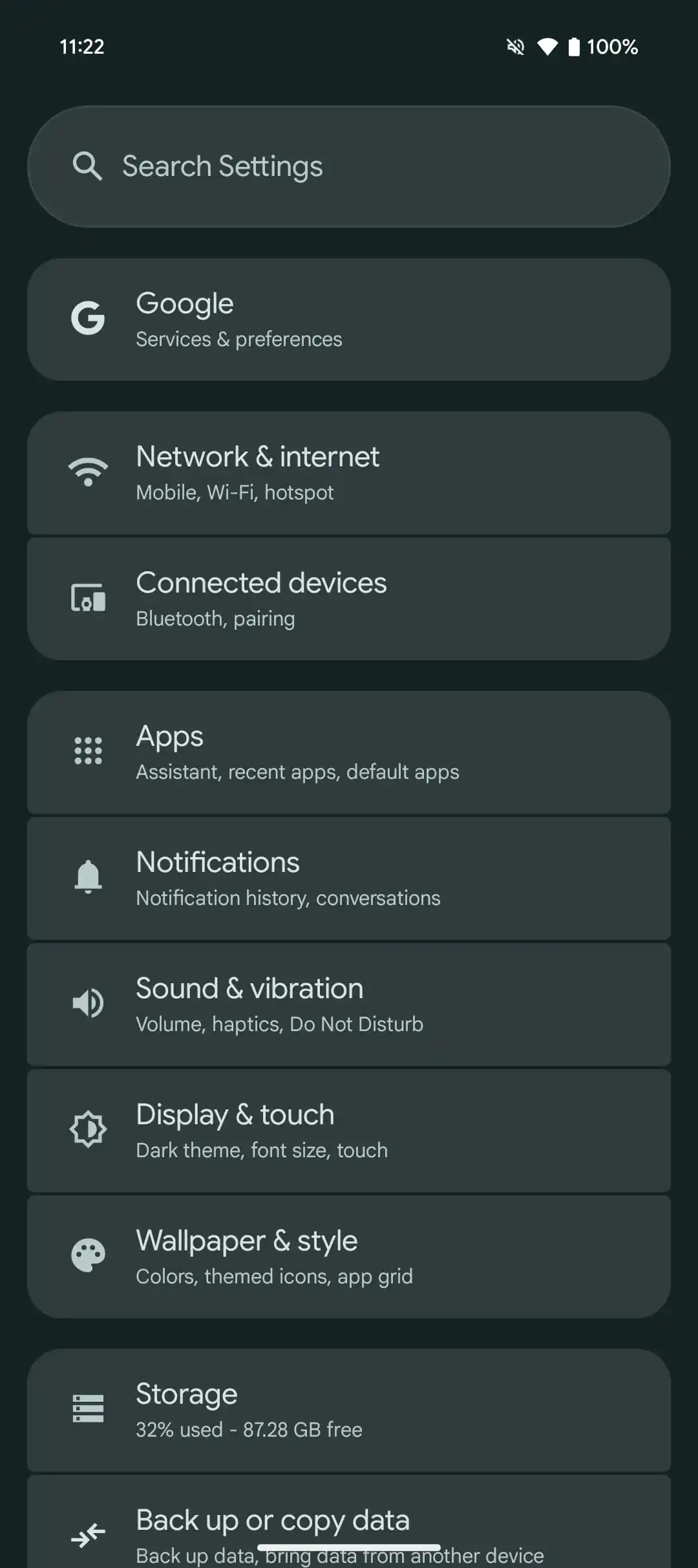 An image of the revamped Material You interface