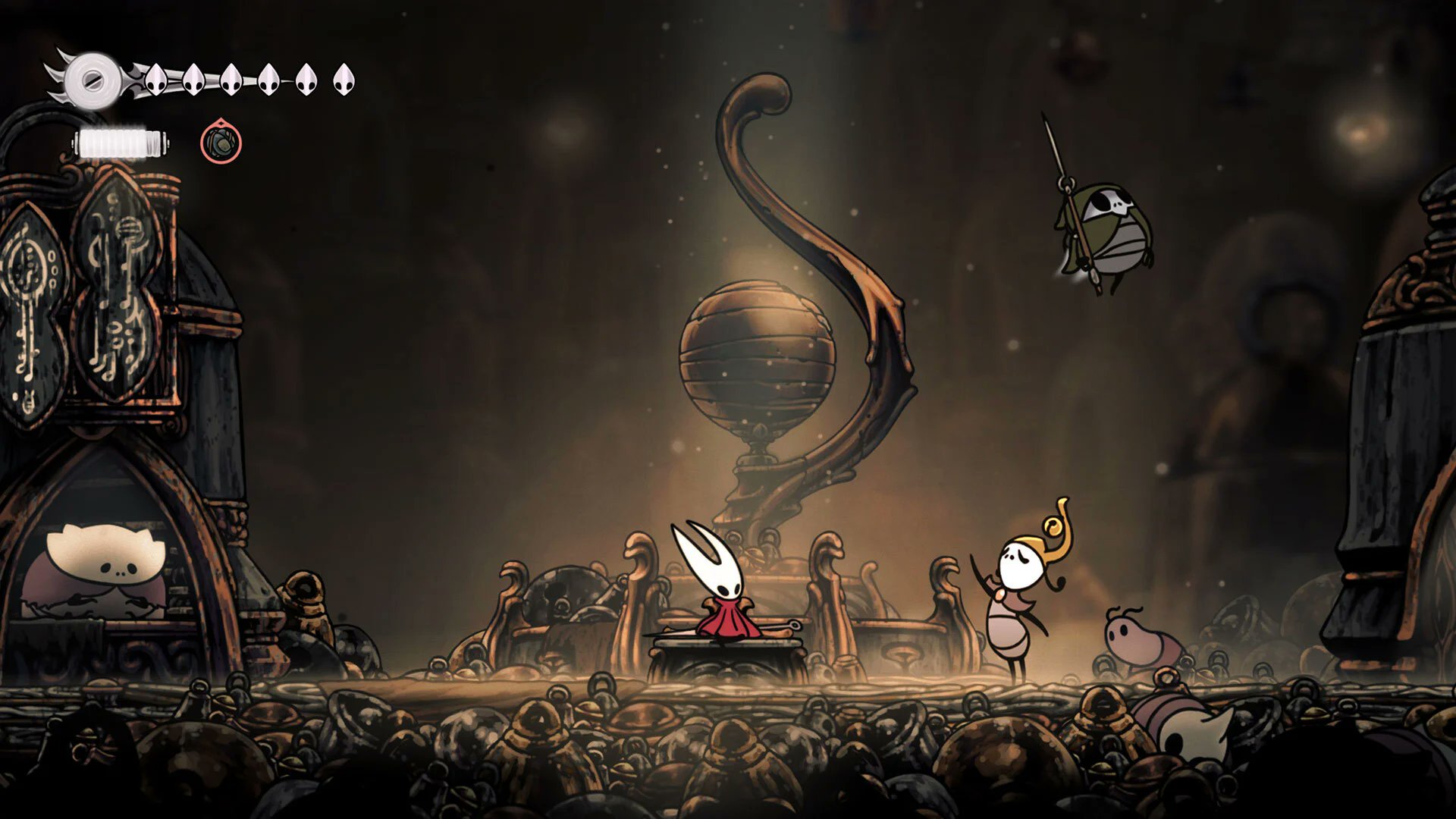 Capture d'écran de Hollow Knight : Silksong, montrant les nouveaux graphismes