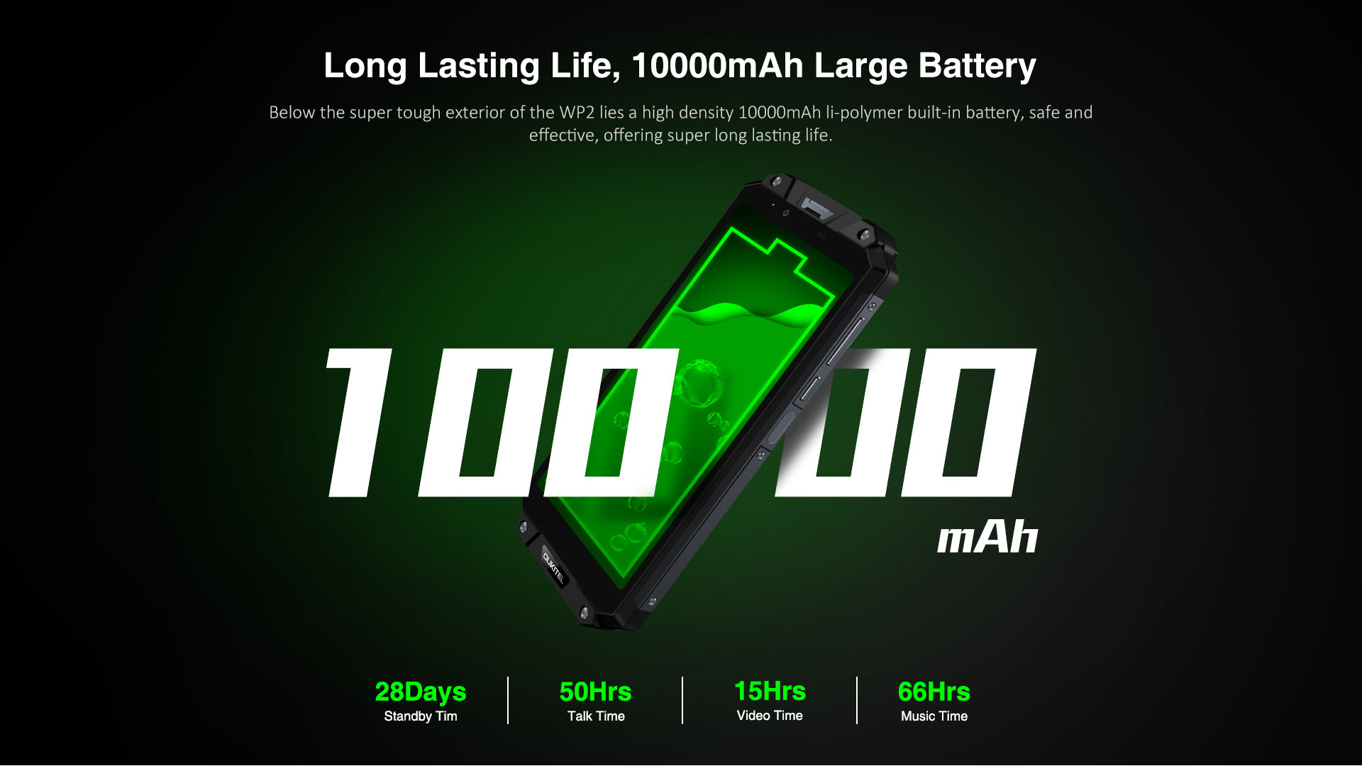 Смартфон OUKITEL WP2 появился в продаже: батарея на 10000 мАч и цена от $219,99-2 2. WP2 10000mAh.jpg
