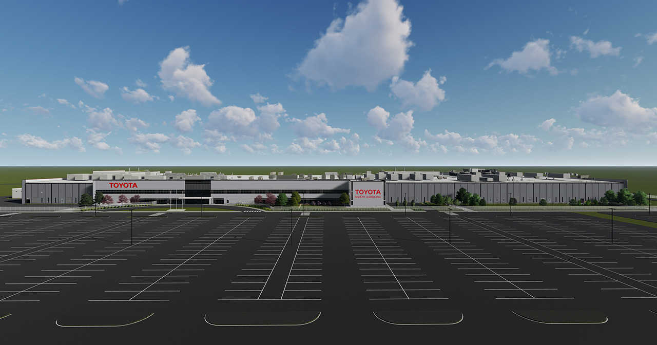 Visualisation of the Toyota Battery Manufacturing North Carolina plant