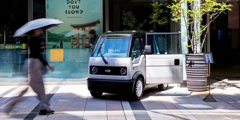 Interior of the mibot mini EV electric vehicle