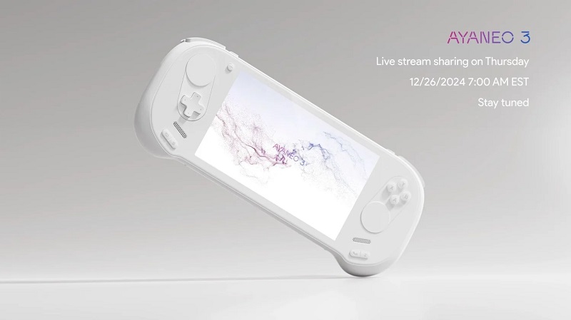 Image of the AYANEO 3 handheld gaming device