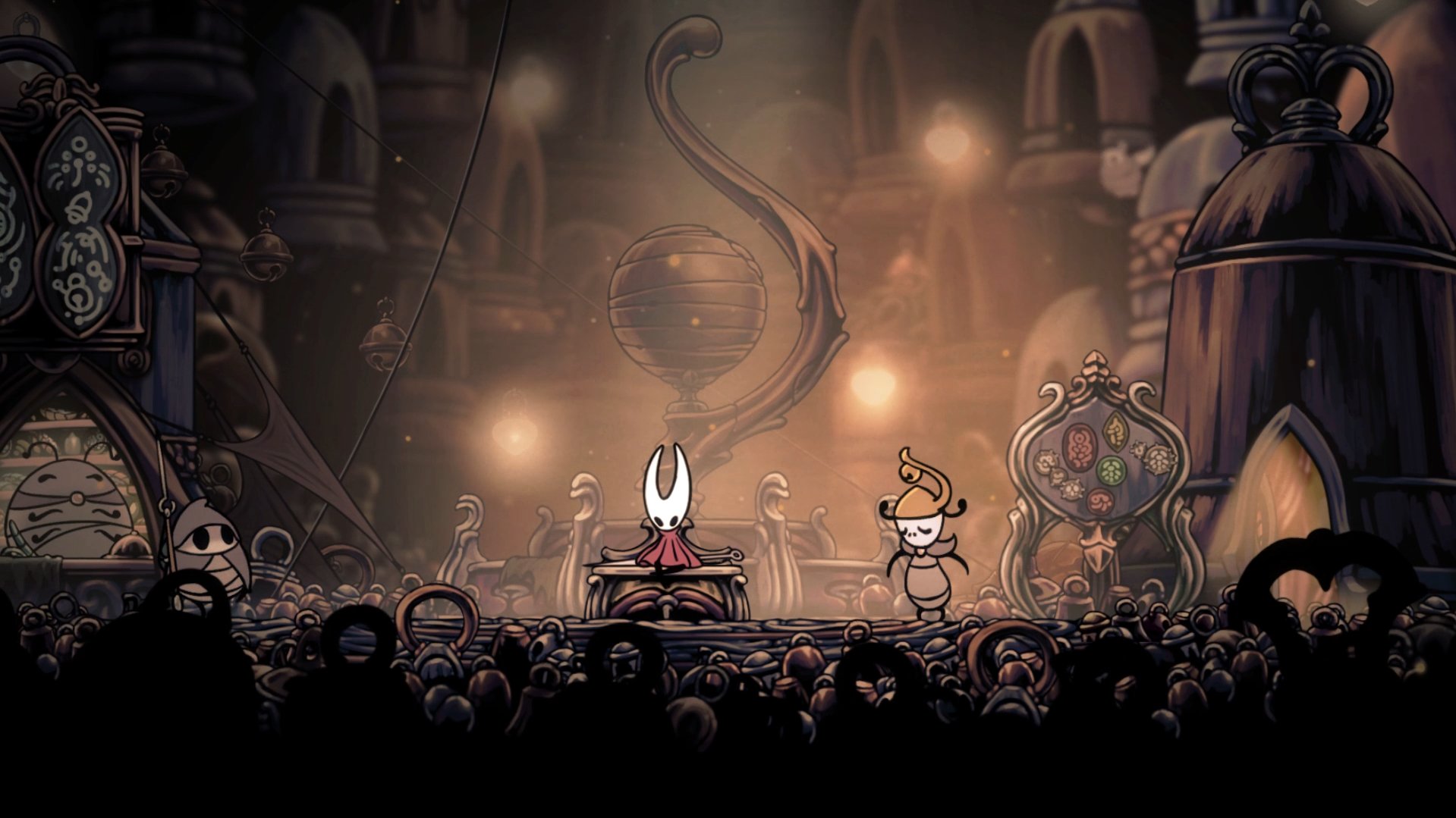 Capture d'écran de Hollow Knight : Silksong, montrant des ombres détaillées
