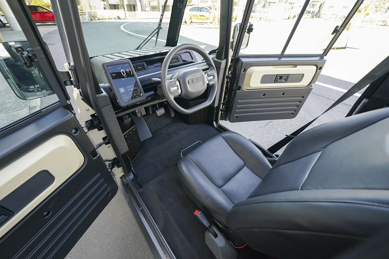 From the back of the mibot mini EV.
