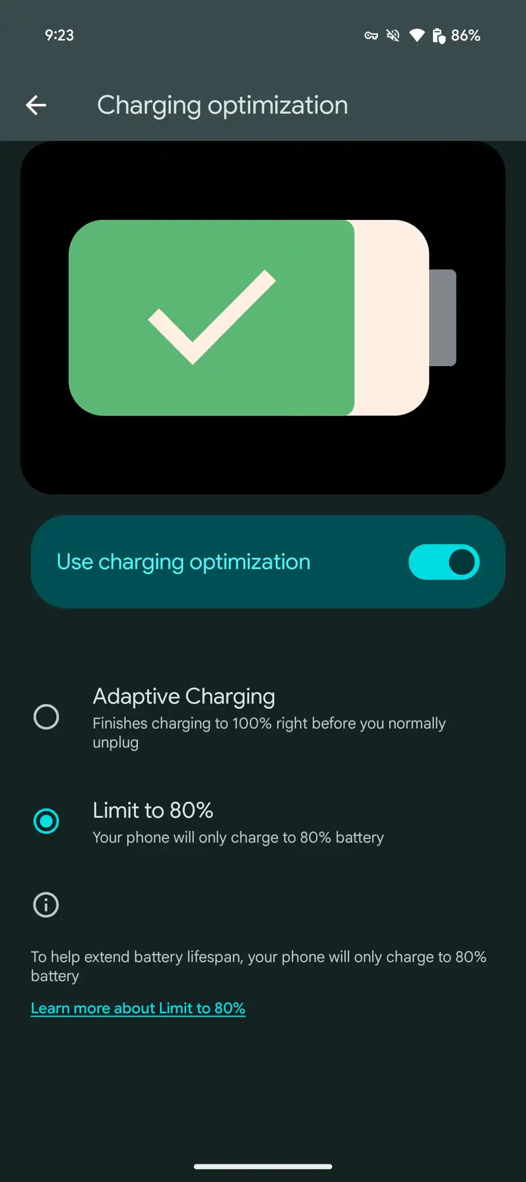 New design of battery settings