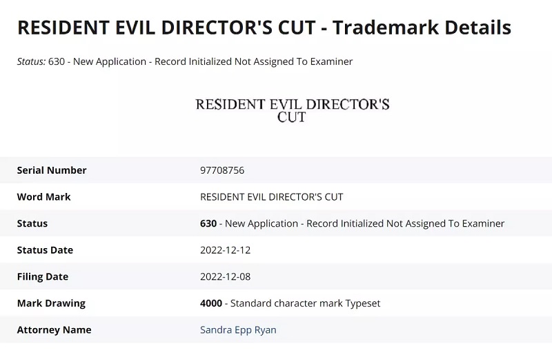 Новий рімейк від Capcom? Видавництво знову зареєструвало торгову марку Resident Evil Director's Cut-2