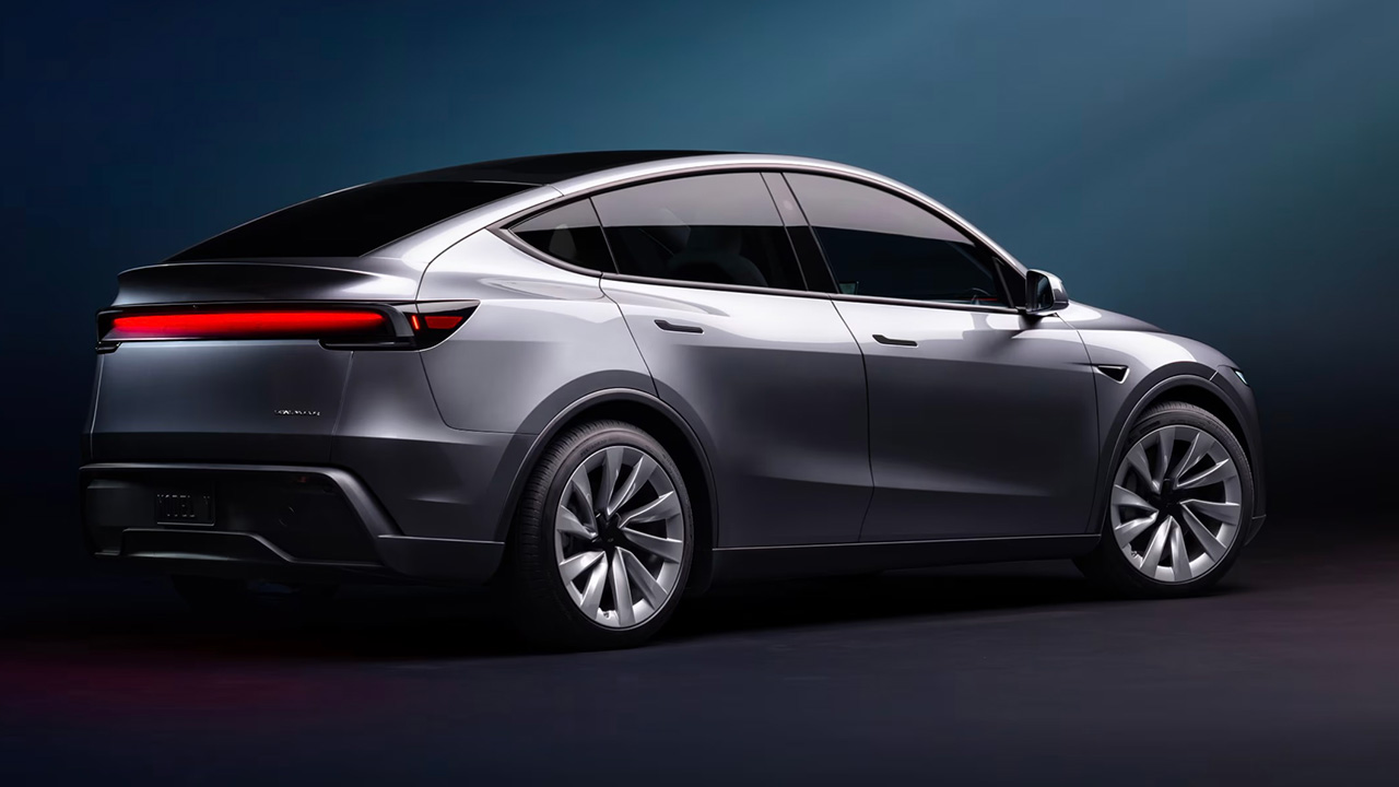Оновлений Tesla Model Y - вид ззаду