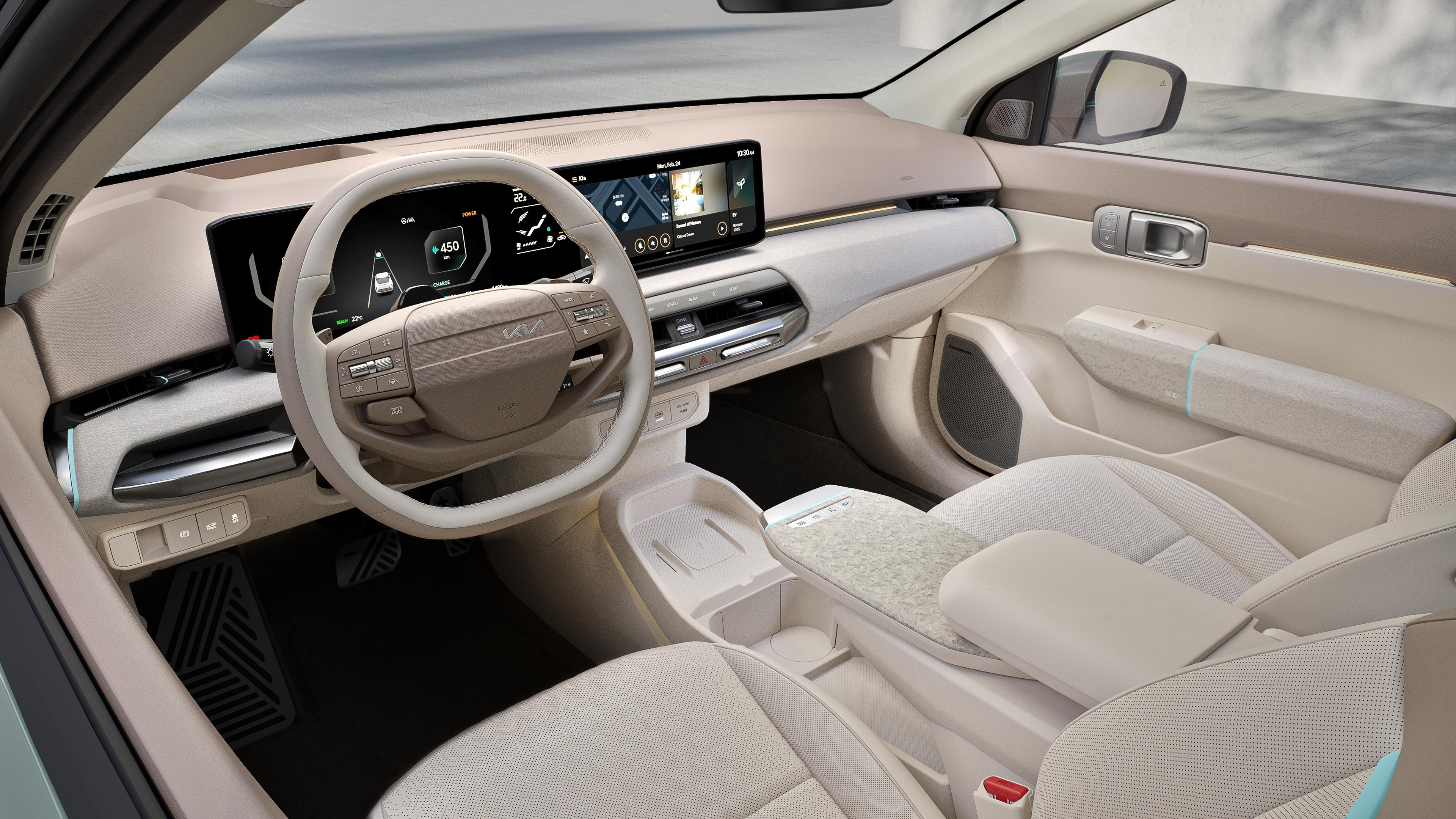 Intérieur du Kia EV4 - Affichages