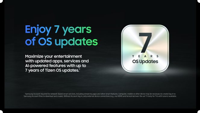 7 ans de garantie OS pour les téléviseurs Samsung