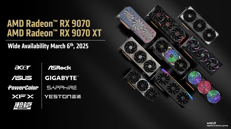 Cartes graphiques AMD en partenariat avec Asus, Acer, Sapphire et Gigabyte