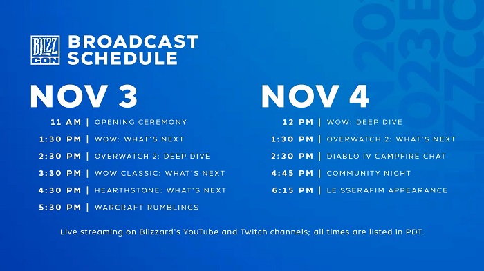 A celebration for fans of games from Blizzard is coming! The BlizzCon festival schedule for two action-packed days has been released-2