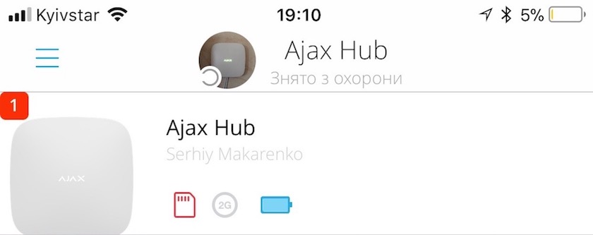 Индикация неисправности SIM-карты