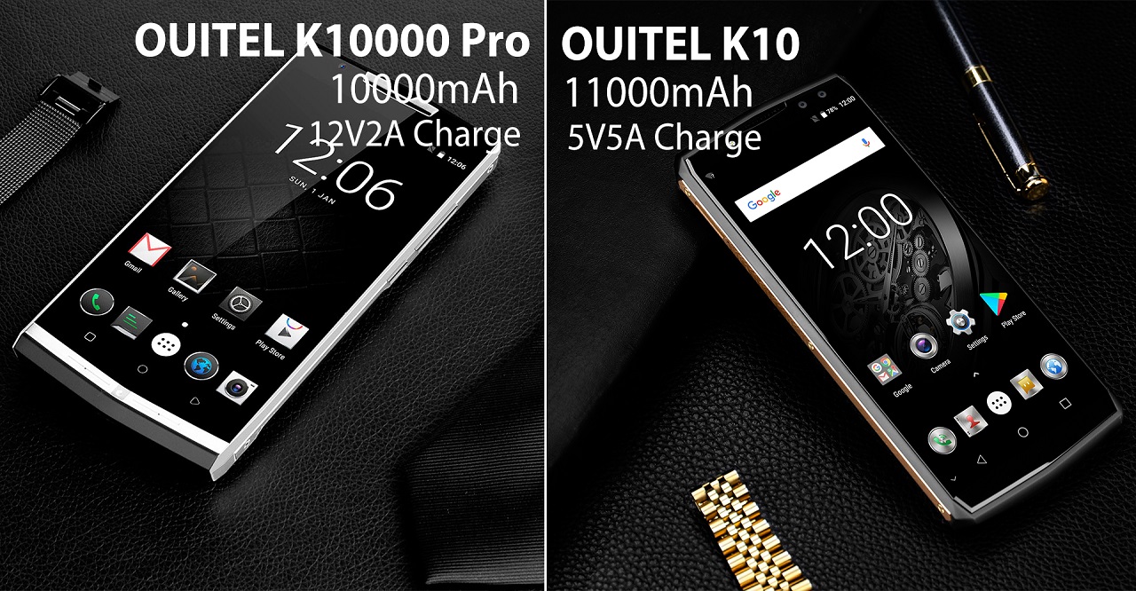 OUKITEL дает большую скидку на смартфоны с огромными батареями K10 и K10000 Pro K10000 Pro and K10.jpg