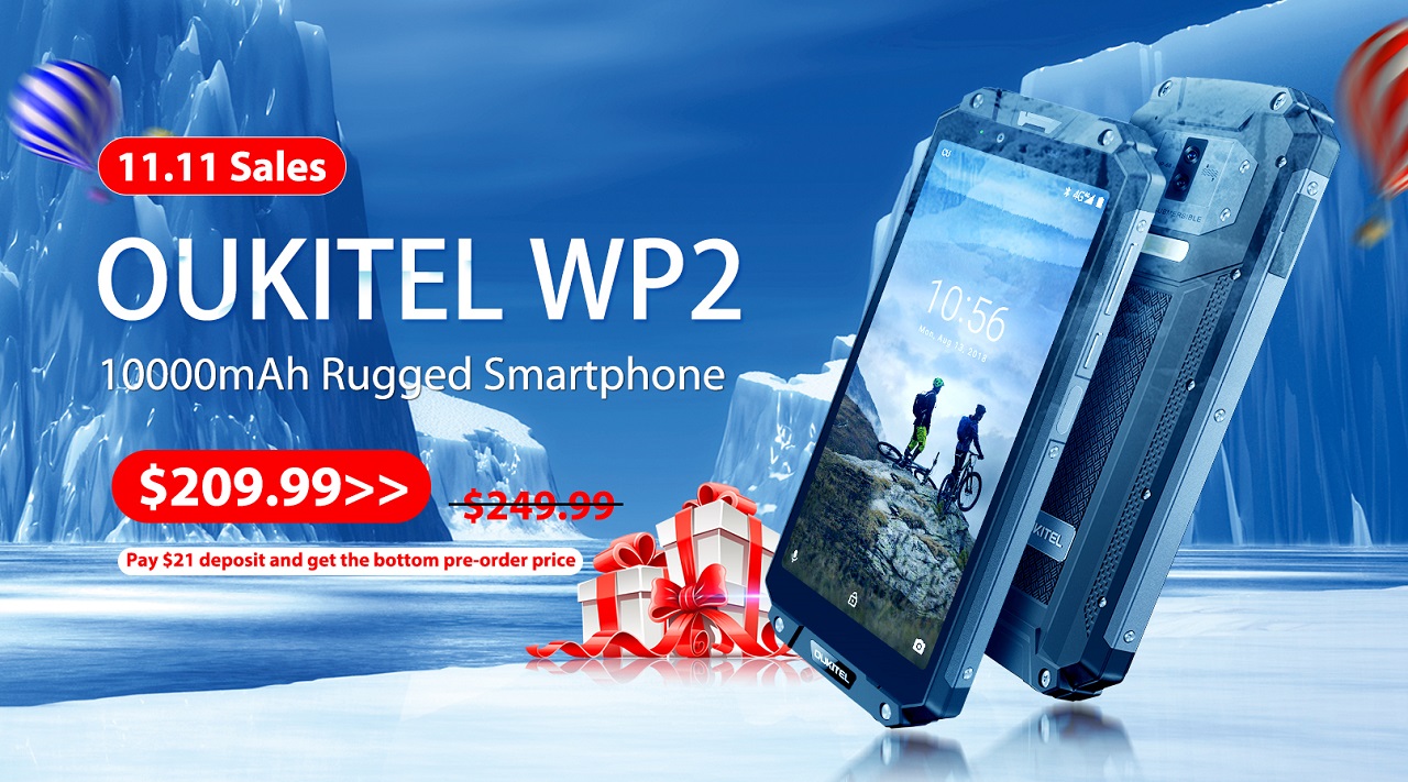 OUKITEL WP2: батарея на 10000 мАч и выгодная цена на предзаказе OUKITEL WP2 rugged smartphone 1111 pre-order.jpg