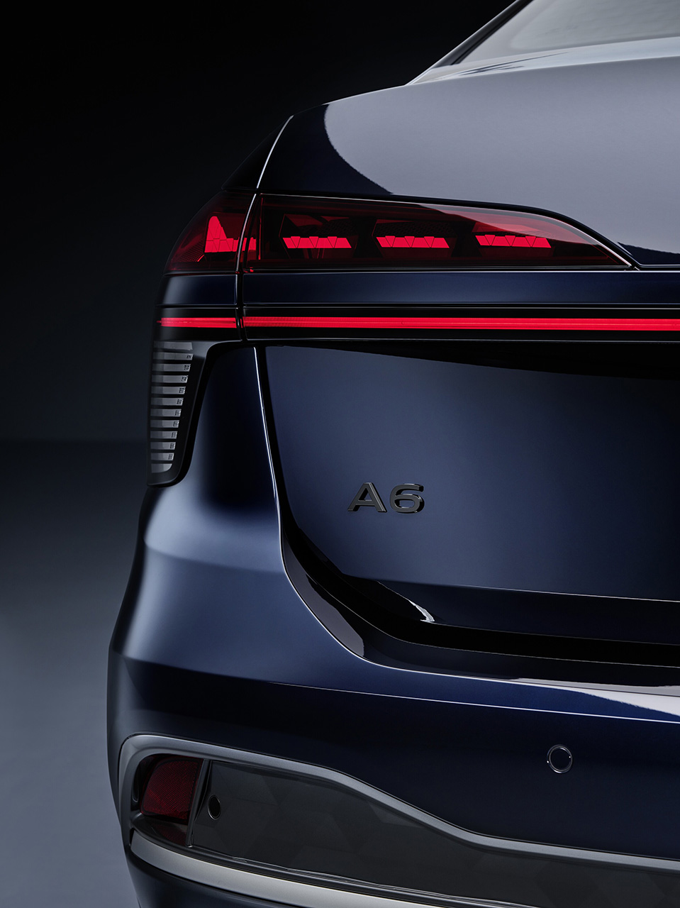 Audi A6 Sedan (2025) in the colour Firmament Blue Metallic