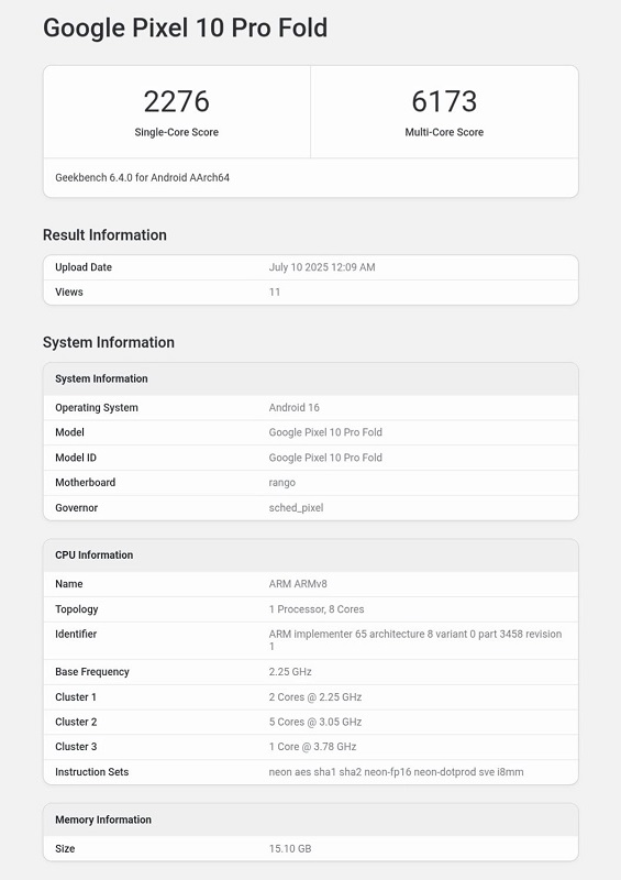 Google Tensor G5 processor image