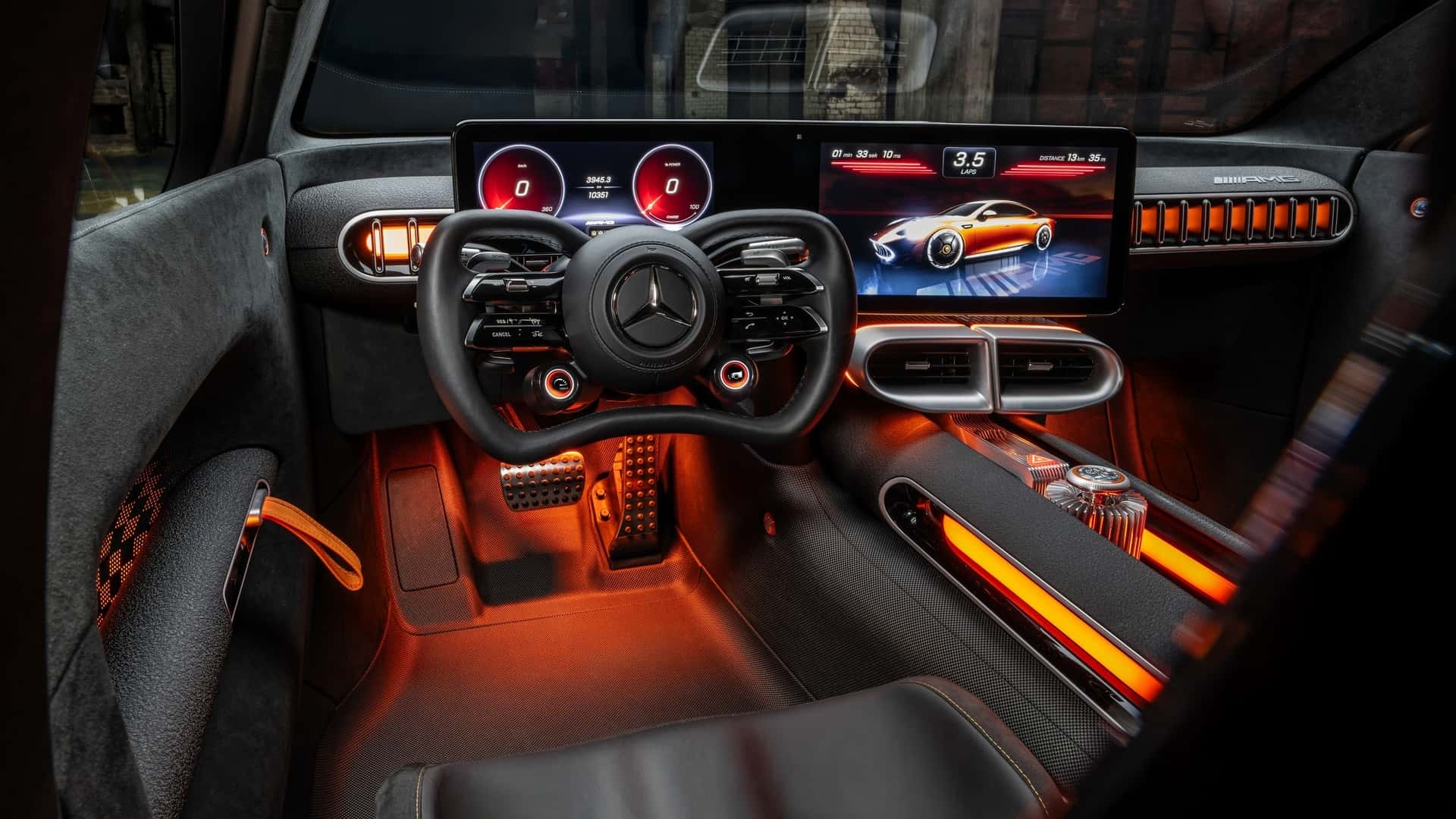 Інтер'єр Mercedes-AMG GT XX Concept крупним планом