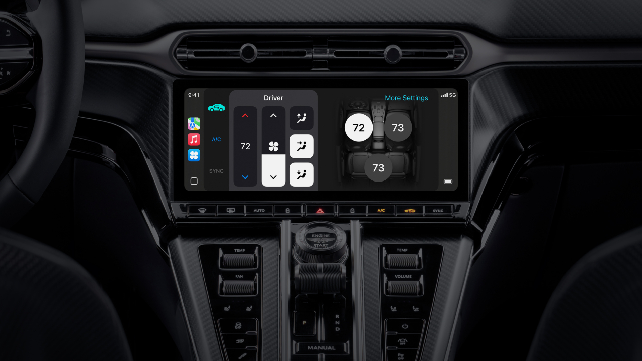 Приладова панель CarPlay Ultra з клімат-контролем