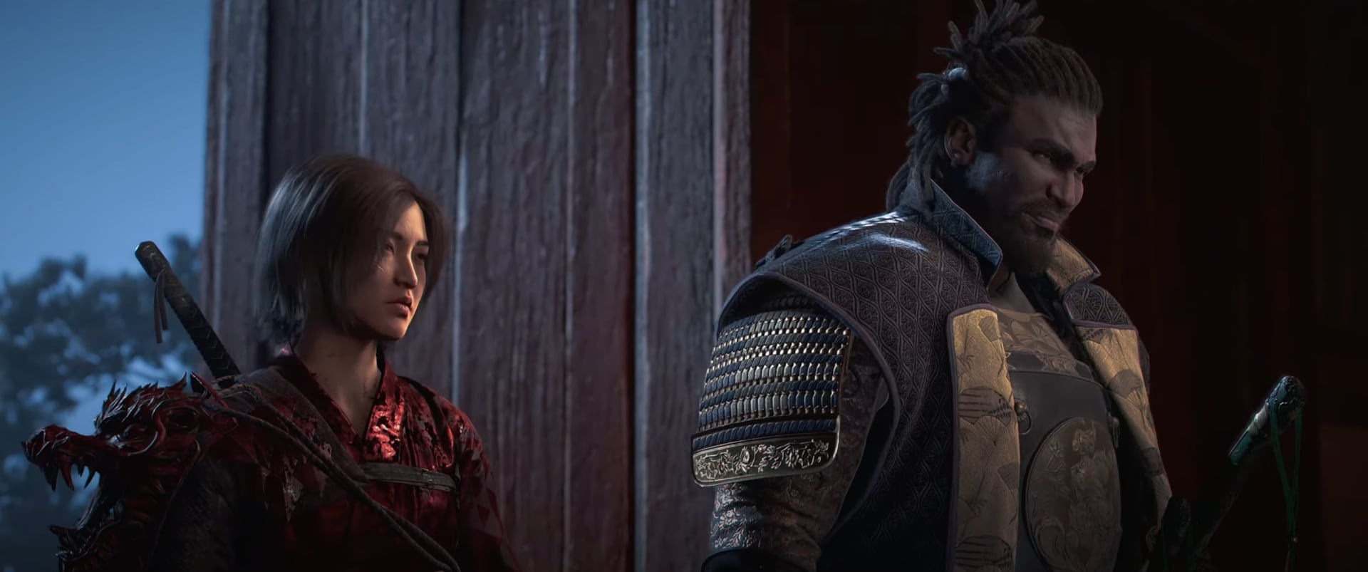 Кадр з кат-сцени в грі Assassin's Creed Shadows