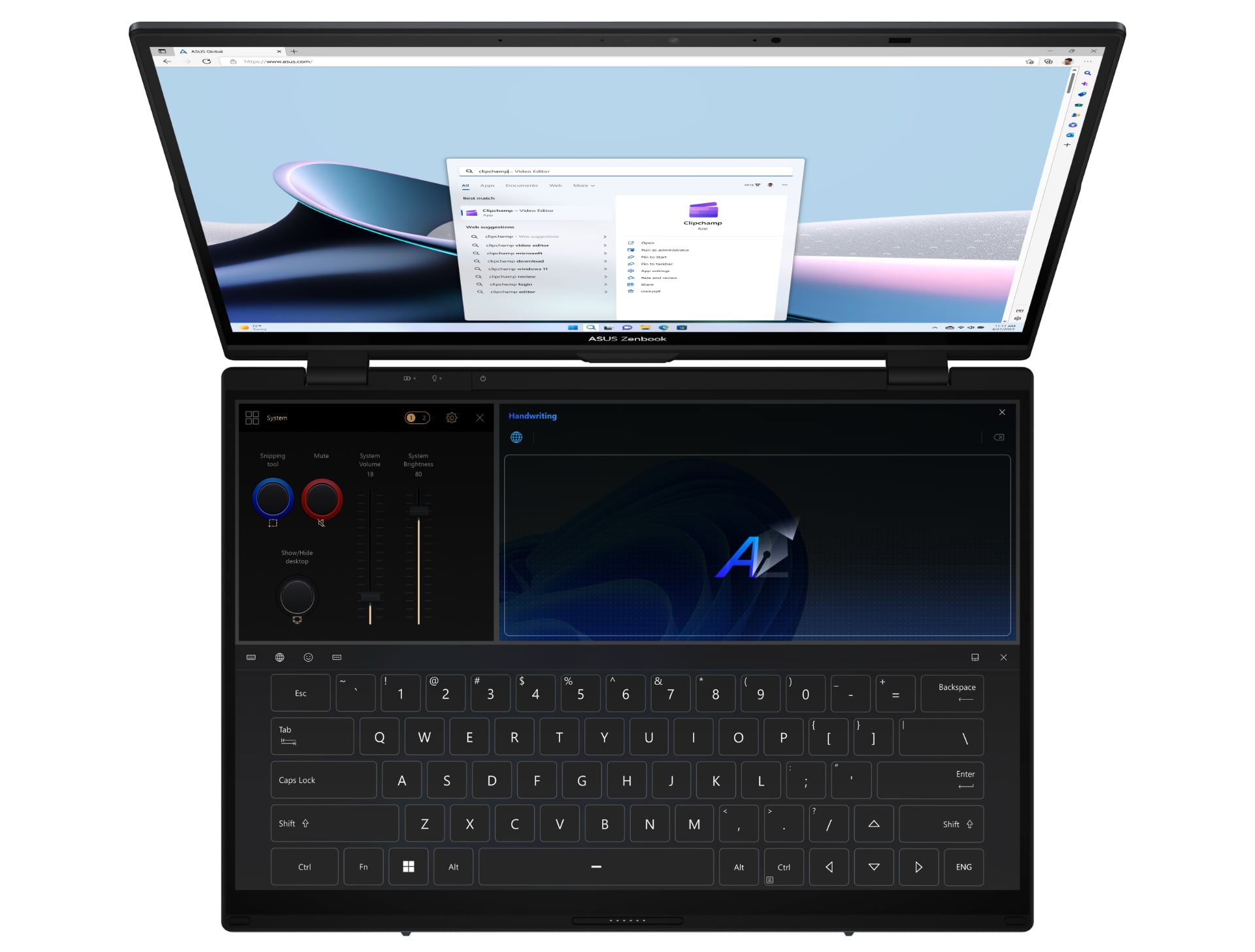ASUS Zenbook DUO з сенсорною клавіатурою