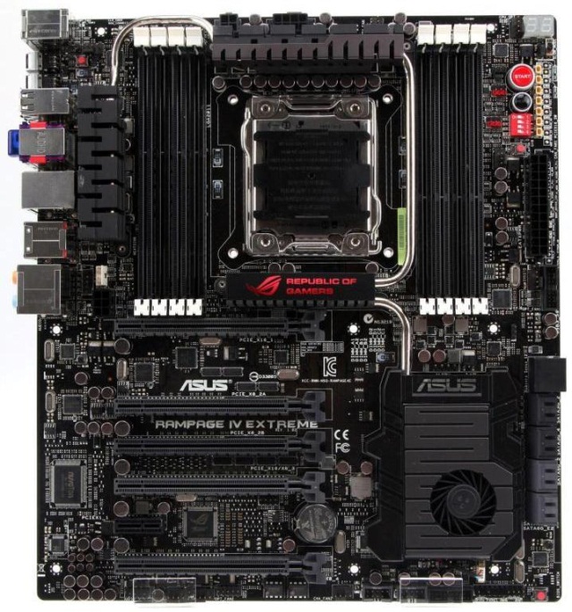 Материнская плата Asus ROG Rampage IV Extreme Black с поддержкой до 64 ГБ ОЗУ