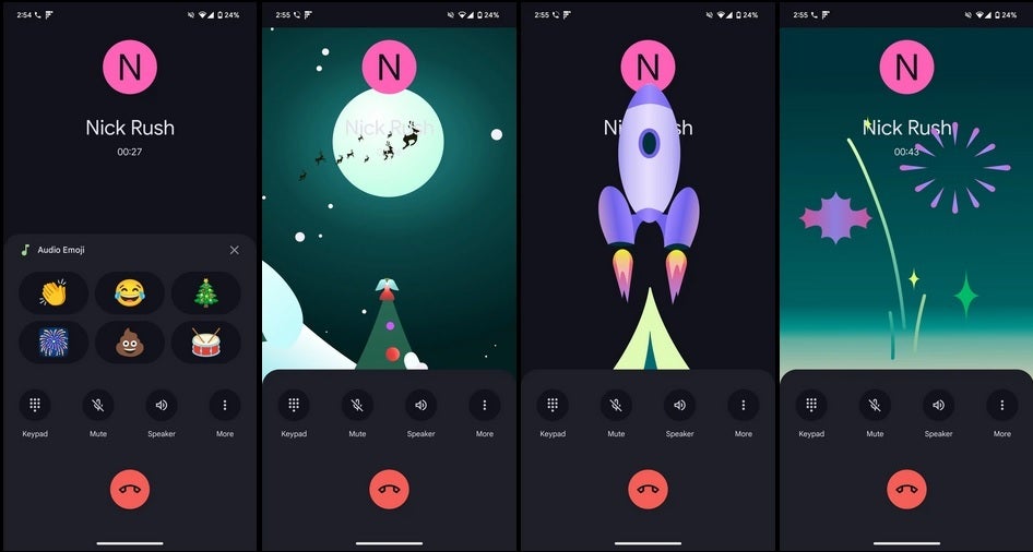 Nouvel emoji audio dans l'application Pixel Phone
