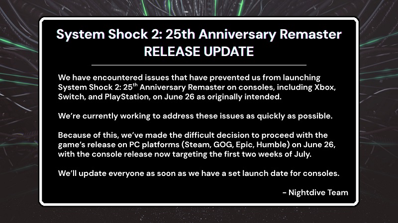 Screenshot from the game System Shock 2: 25th Anniversary