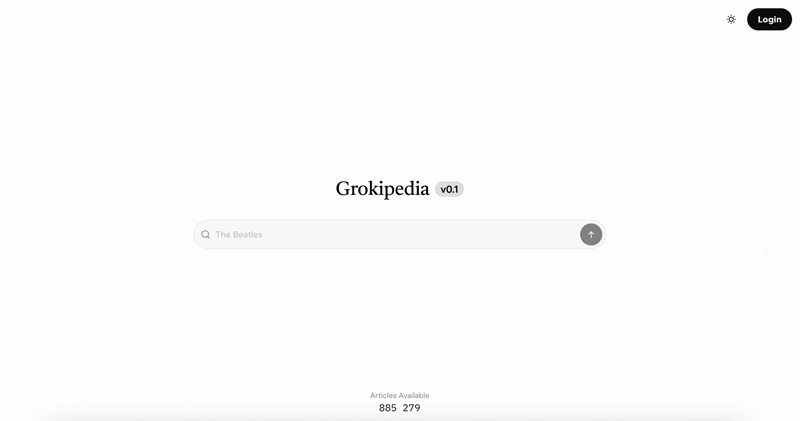Главная страница Grokipedia