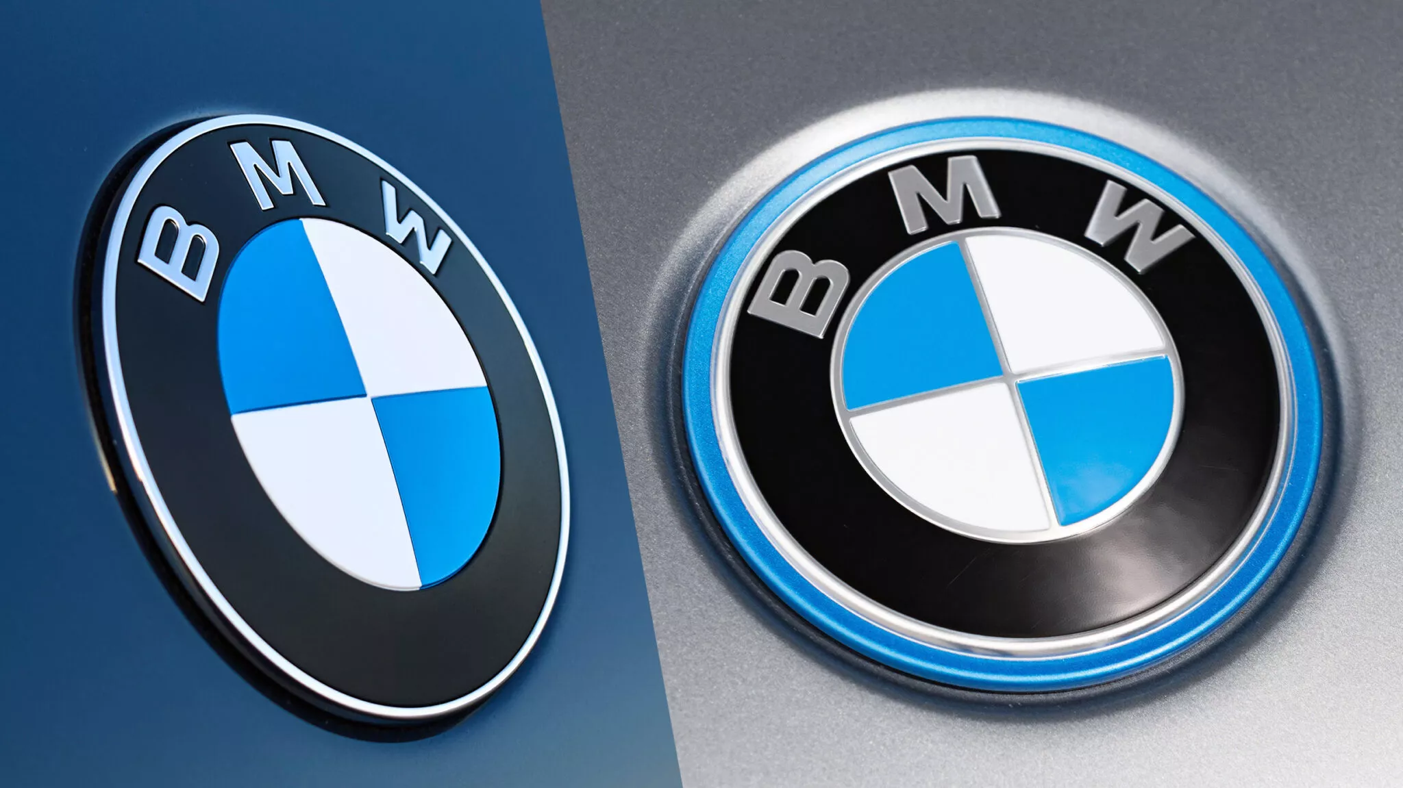 Оновлена та стара версії емблеми BMW