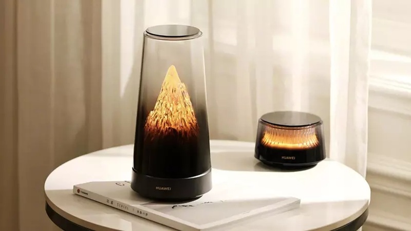 Huawei X3 Pro art router with golden mountain under the sun