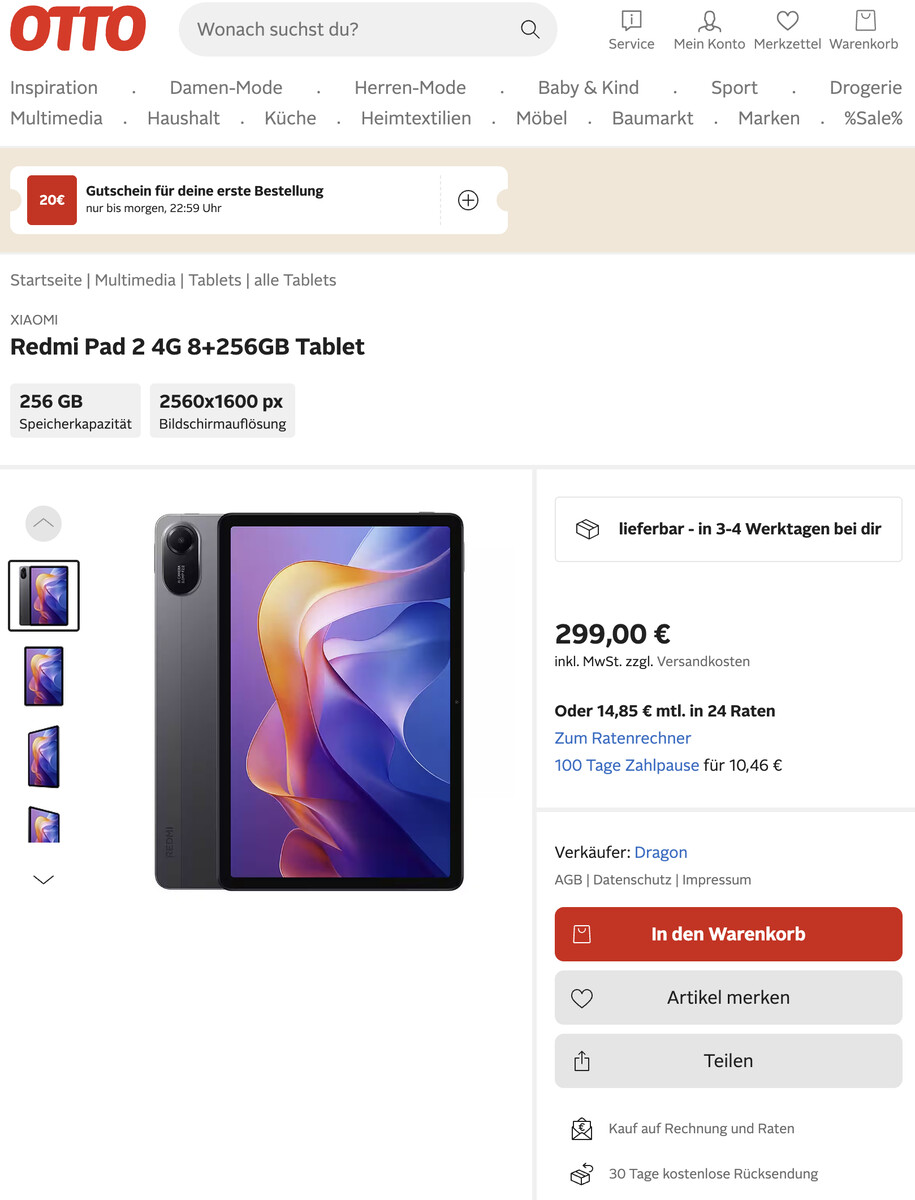 Xiaomi Redmi Pad 2 - price and configurations
