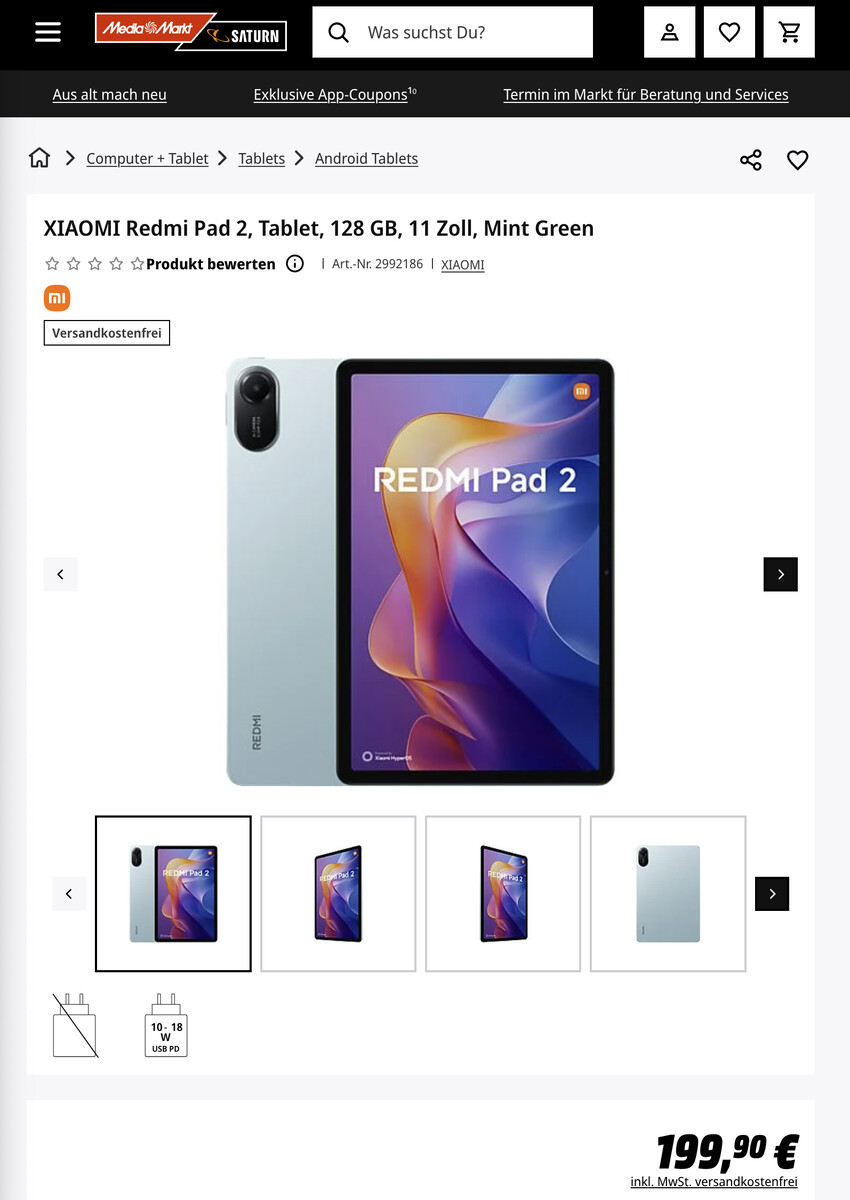 Xiaomi Redmi Pad 2 - technical specifications
