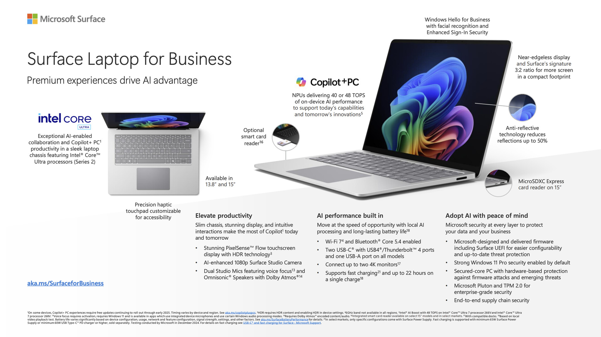 Ноутбук Surface Laptop 11, показанный снизу