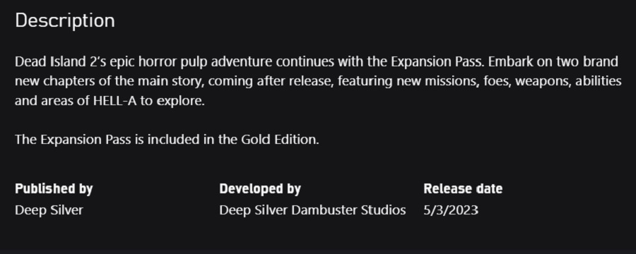The adventure in the ruins of Los Angeles is not over! Expansion Pass page for Dead Island 2 revealed on Microsoft Store -2