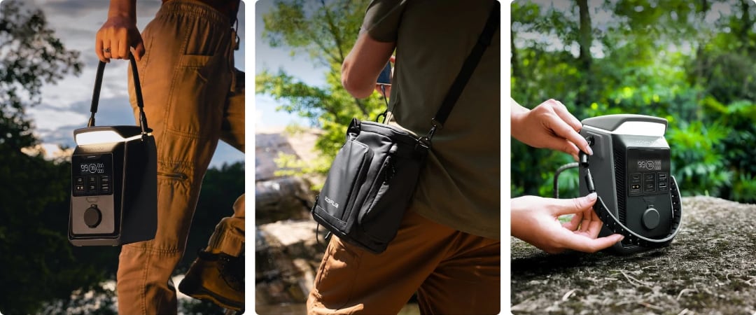 Экран EcoFlow TRAIL Plus 300 DC с показателями функций