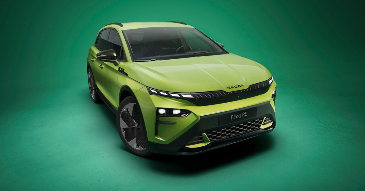 Front view of the Skoda Elroq RS