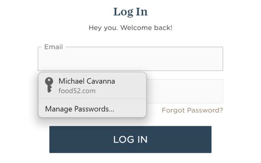 Скриншот расширения iCloud Passwords в Firefox
