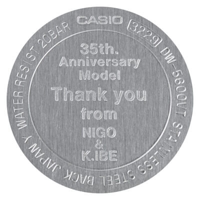 Back of the watch with serial number