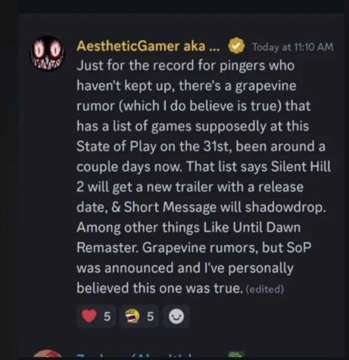 Инсайдер: на шоу State of Play прозвучит анонс хоррора Silent Hill Short Message от Konami-2
